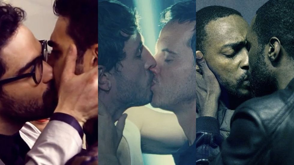 man on man kisses: Sense8; All Us Stranges; Black Mirror