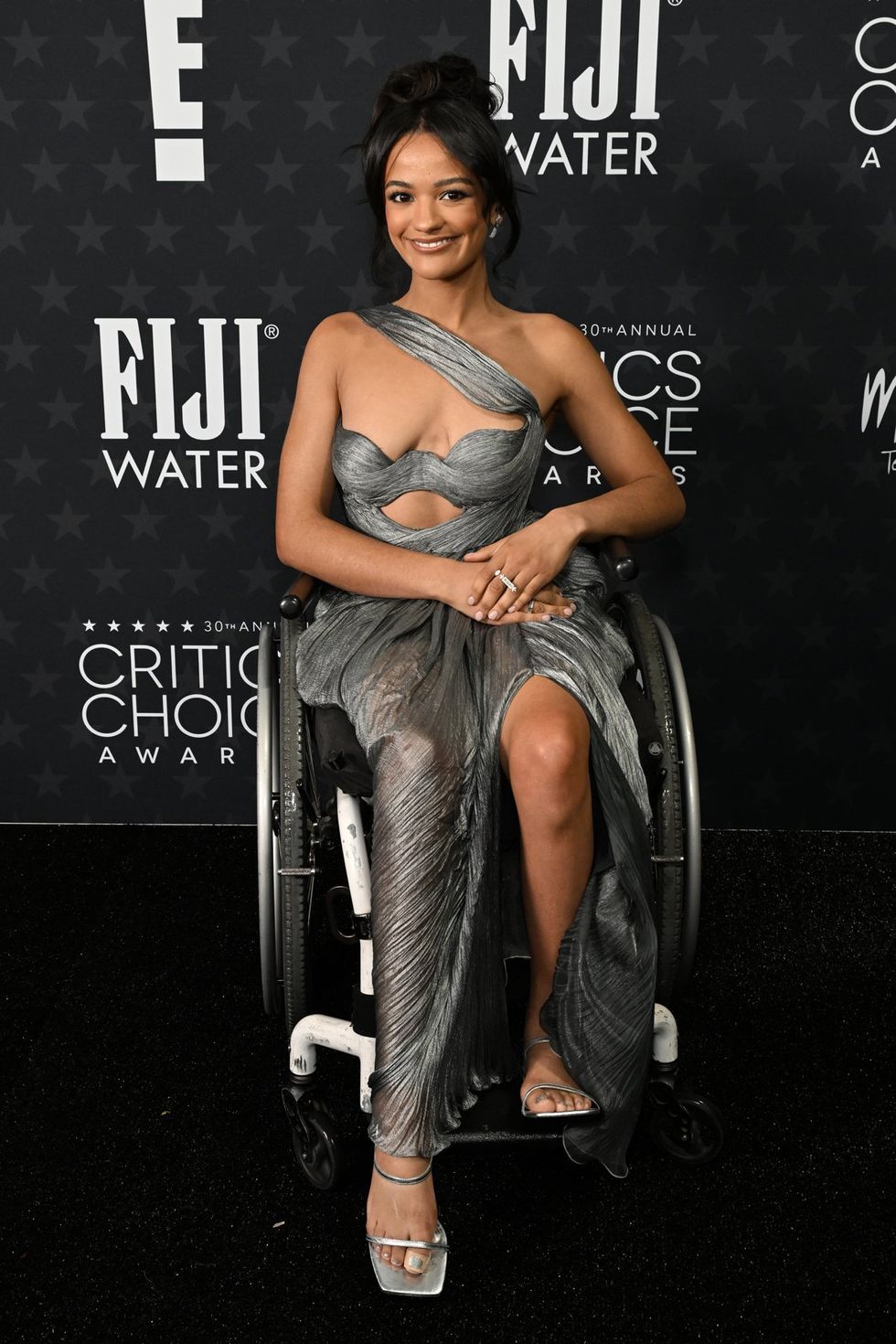 Marissa Bode attends the 30th Annual Critics Choice Awards at Barker Hangar on February 07, 2025 in Santa Monica, California.