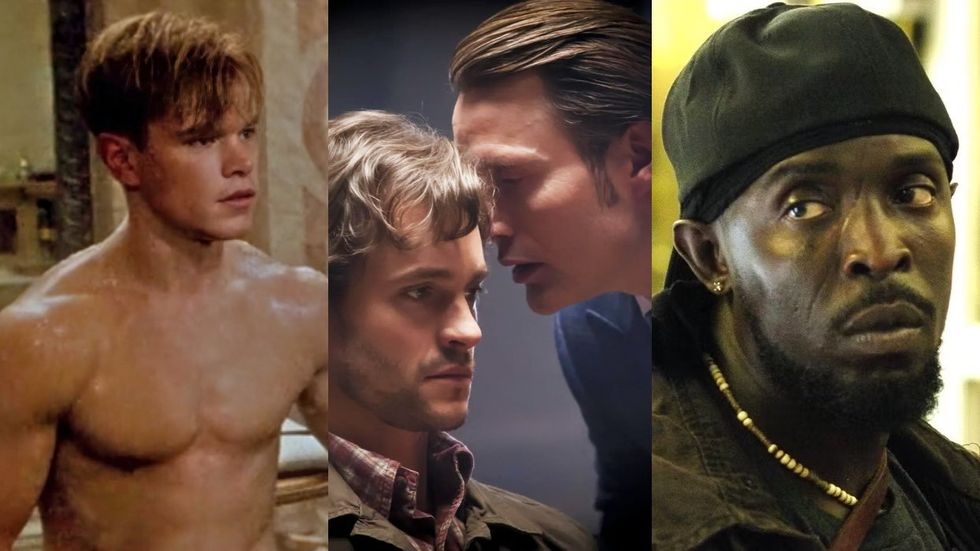 Matt Damon in The Talented Mr Ripley; Hugh Dancy and Mads Mikkelsen on Hannibal; Michael K. Williams on The Wire