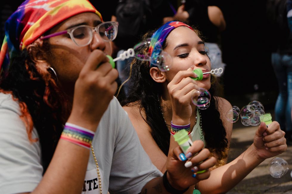 Medell\u00edn, Antioquia - Colombia. July 1, 2024. The streets of the city were filled with joy and color with the LGBTI pride march