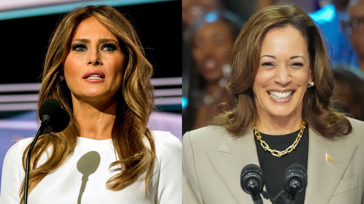 Melania Trump and Kamala Harris