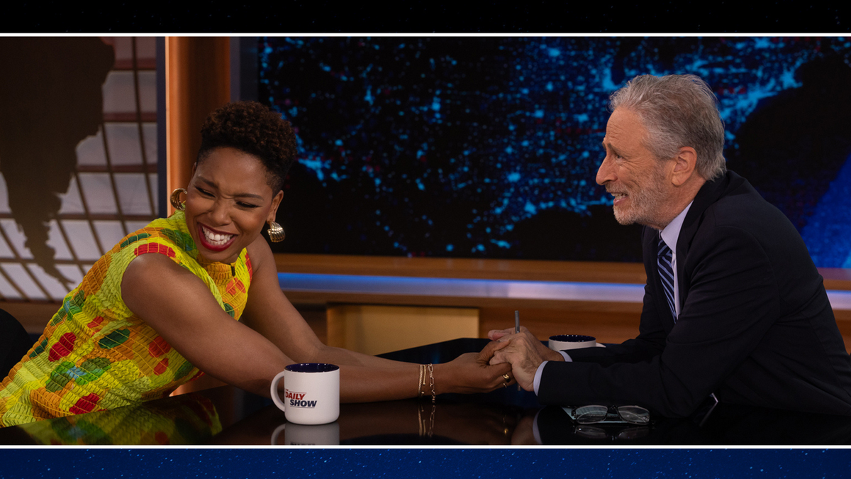 Monica McNutt and Jon Stewart on The Daily Show. / The Daily Show / YouTube