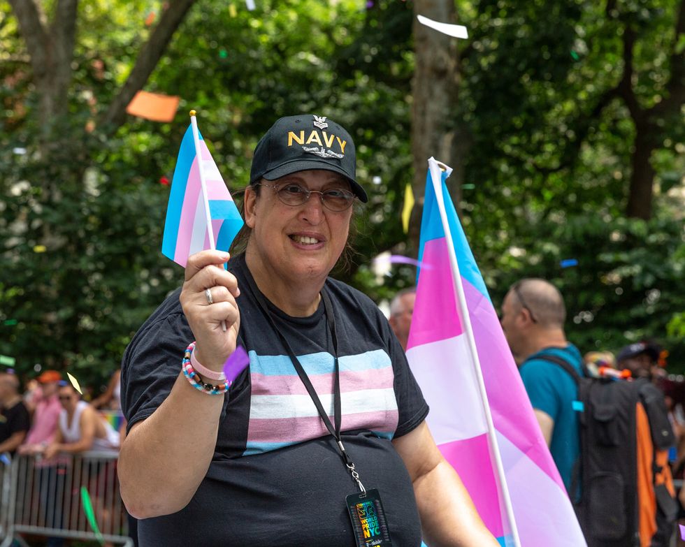 New York, NY - June 30, 2019: Grand Marshal Monica Helms attends New York 2019 Pride March on 5th Avenue in Manhattan