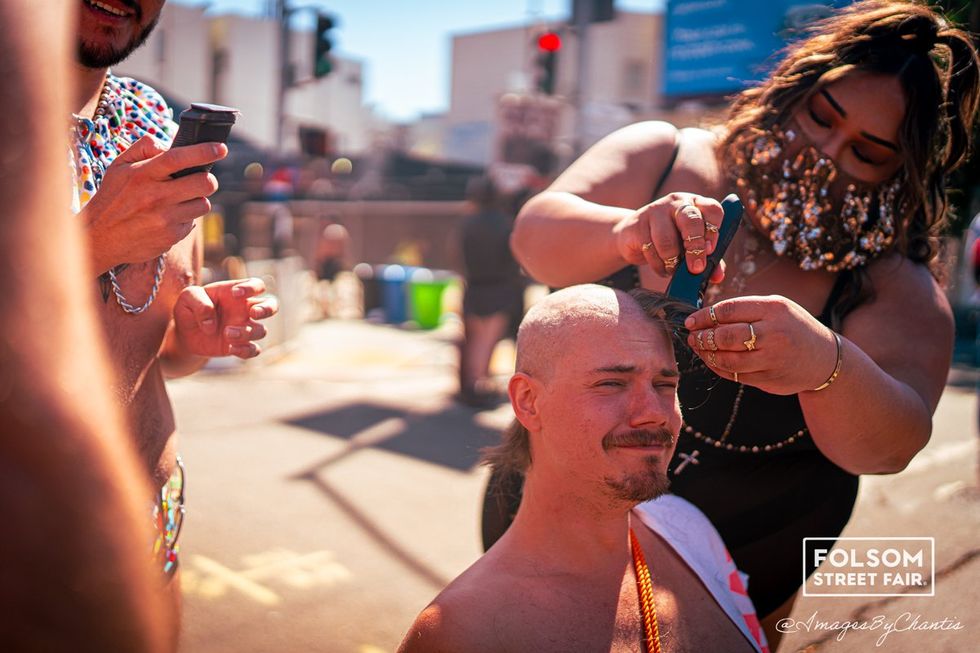 OUT MAGAZINE photo gallery San Francisco Folsom Festival 2024 Kink Leather Bondage SM public play Chantis Parks photographer