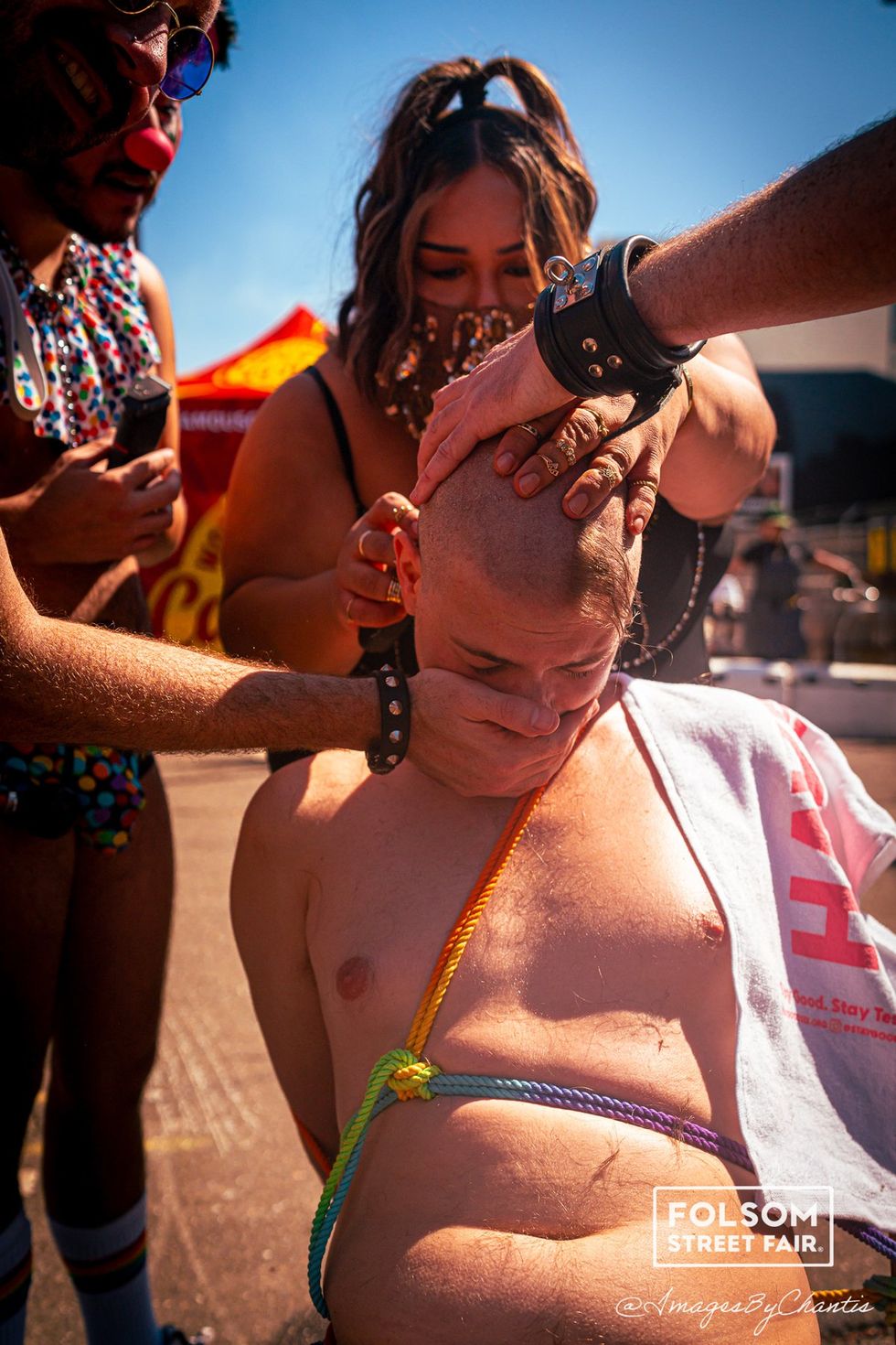 OUT MAGAZINE photo gallery San Francisco Folsom Festival 2024 Kink Leather Bondage SM public play Chantis Parks photographer