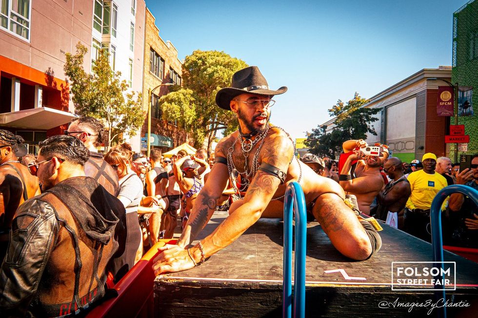 OUT MAGAZINE photo gallery San Francisco Folsom Festival 2024 Kink Leather Bondage SM public play Chantis Parks photographer