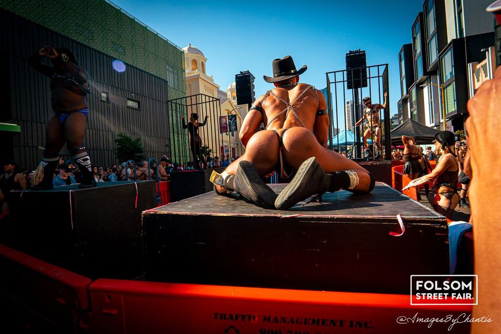 OUT MAGAZINE photo gallery San Francisco Folsom Festival 2024 Kink Leather Bondage SM public play Chantis Parks photographer