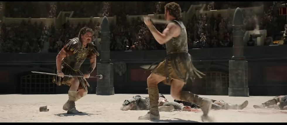 Paul Mescal and Pedro Pascal Gladiator II