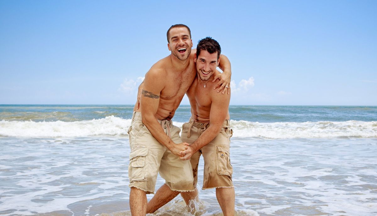 Pensacola Pride Gay Couple Beach Party