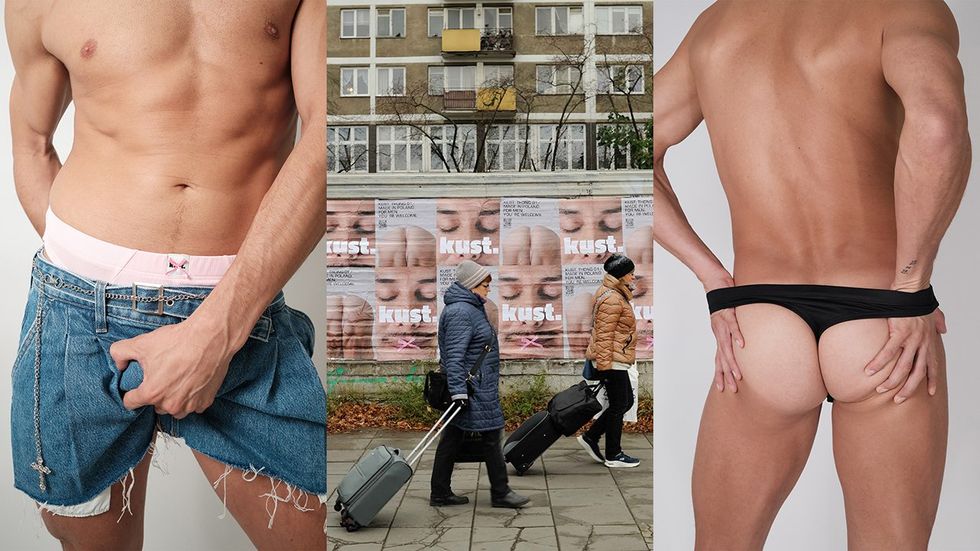 photo gallery KUST thong underwear campaign Poland