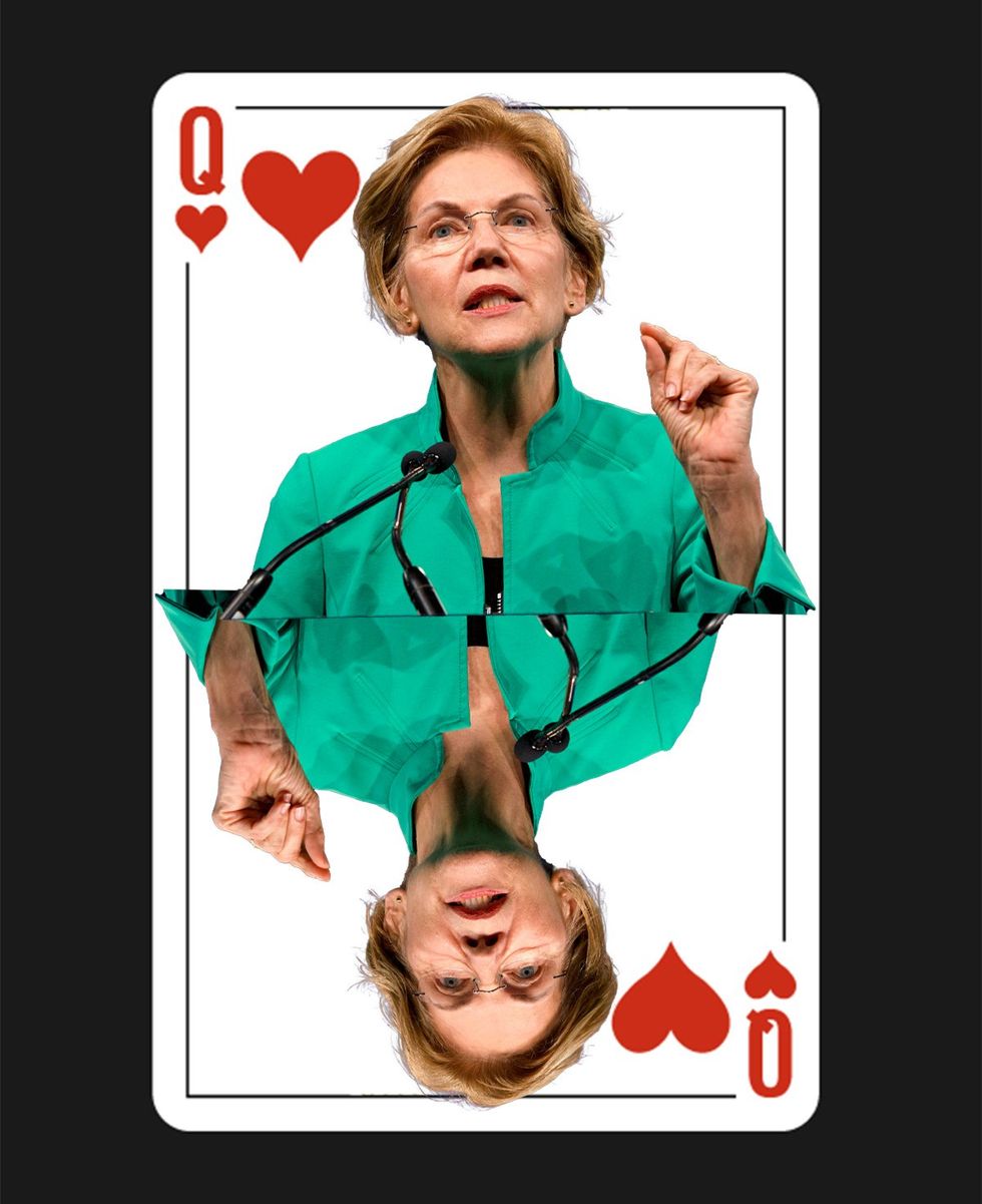 photo gallery Nasty Women Playing Cards Elizabeth Warren as Queen of Hearts