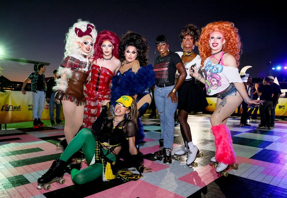 photo gallery RuPaul Drag Race Emmy Nomination Celebration Roller Rink Skate Event