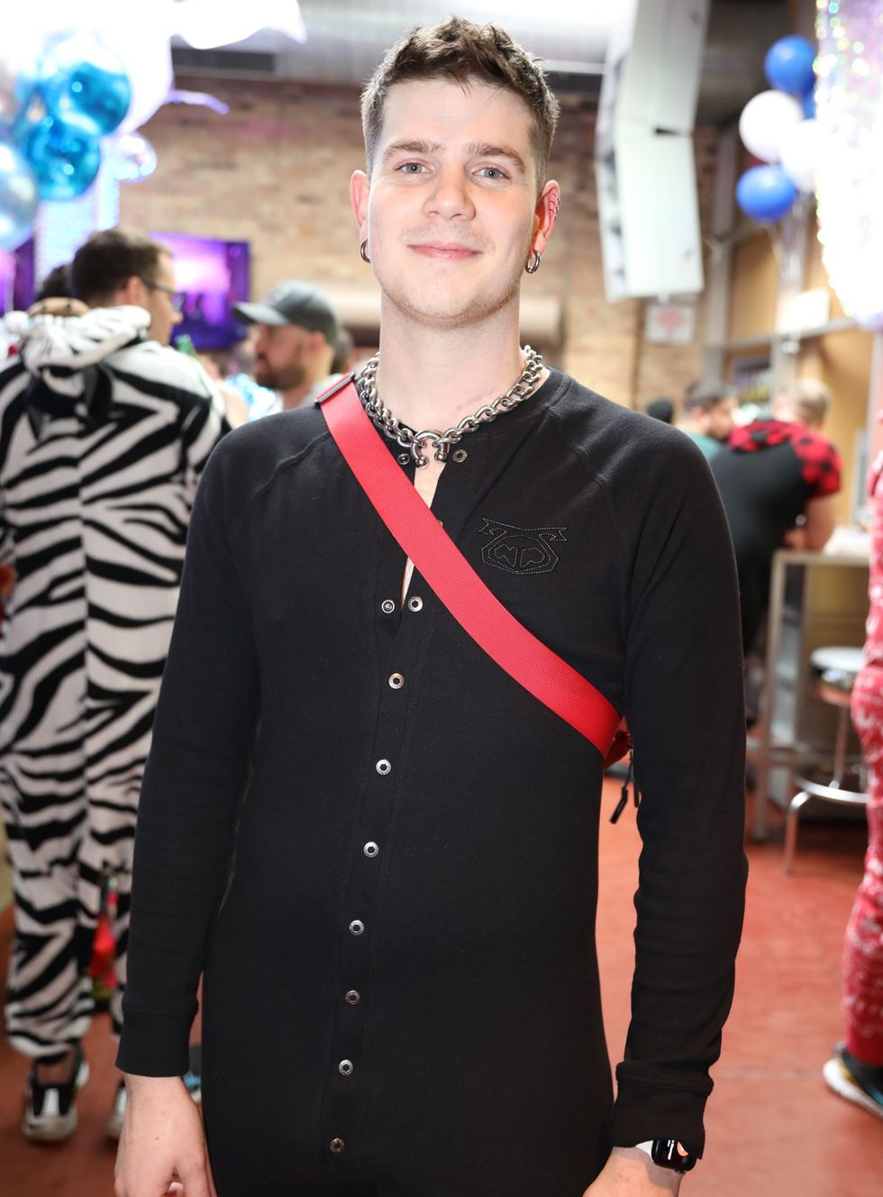 photo gallery Sidetrack Chicago gay bar New Years Day onesie party