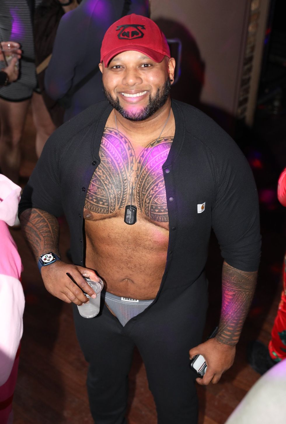 photo gallery Sidetrack Chicago gay bar New Years Day onesie party