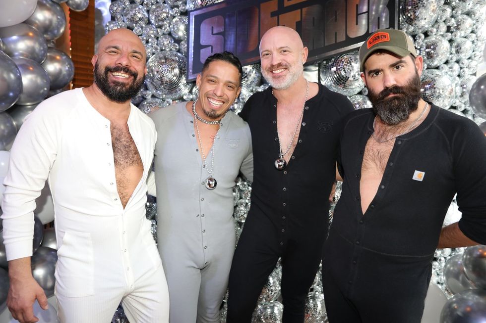 photo gallery Sidetrack Chicago gay bar New Years Day onesie party