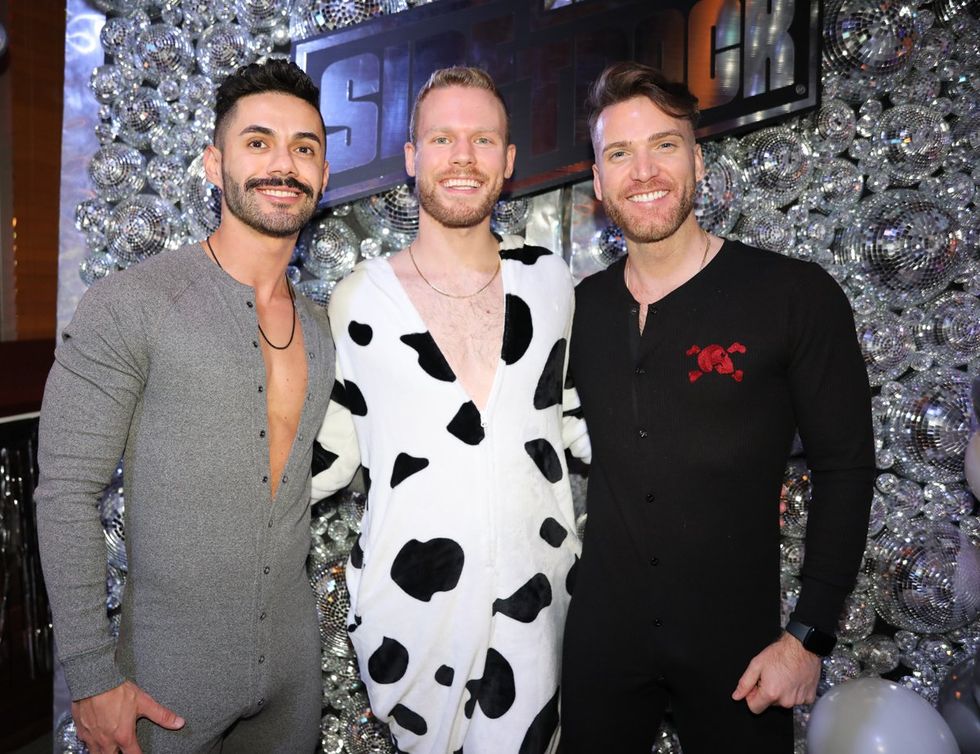 photo gallery Sidetrack Chicago gay bar New Years Day onesie party