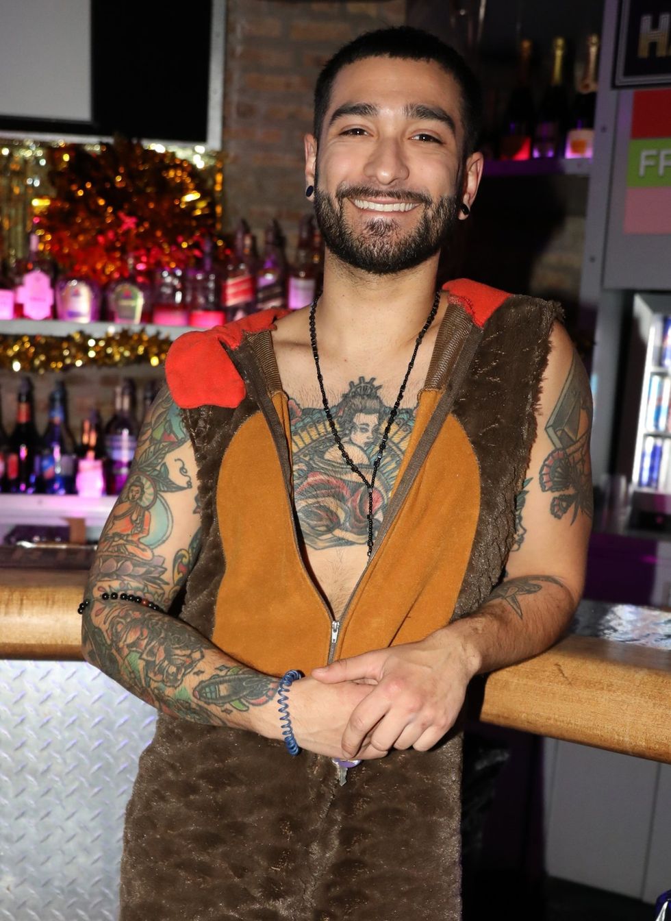 photo gallery Sidetrack Chicago gay bar New Years Day onesie party