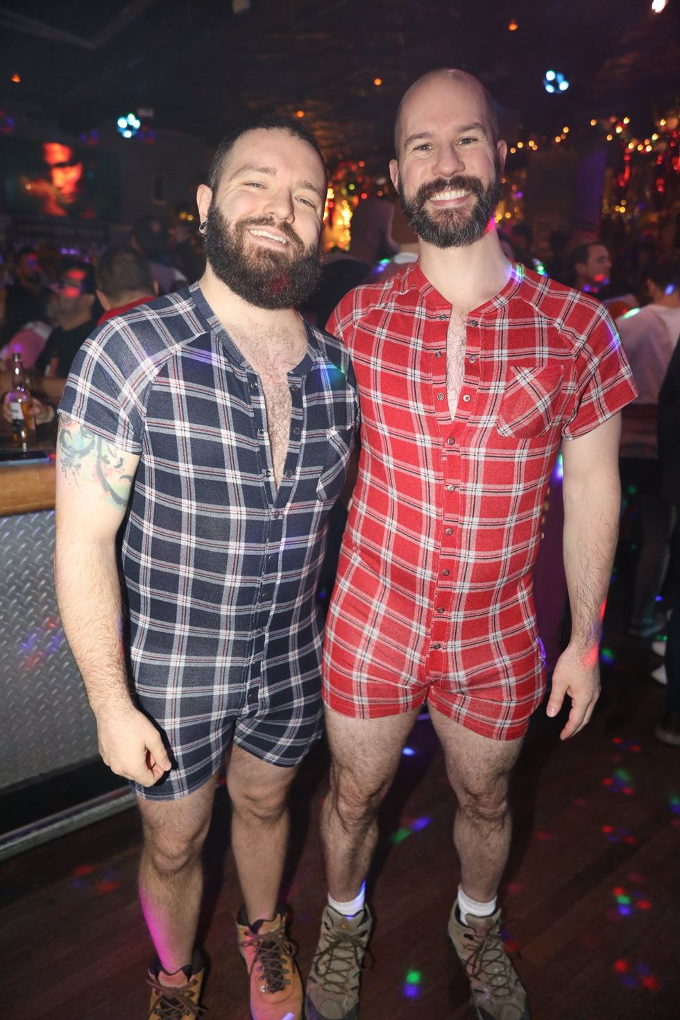 photo gallery Sidetrack Chicago gay bar New Years Day onesie party