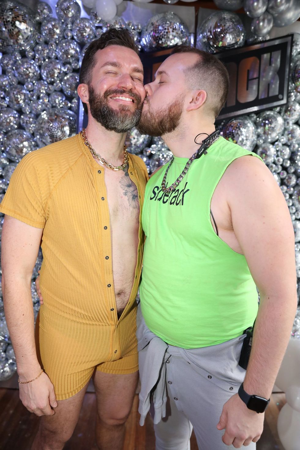 photo gallery Sidetrack Chicago gay bar New Years Day onesie party