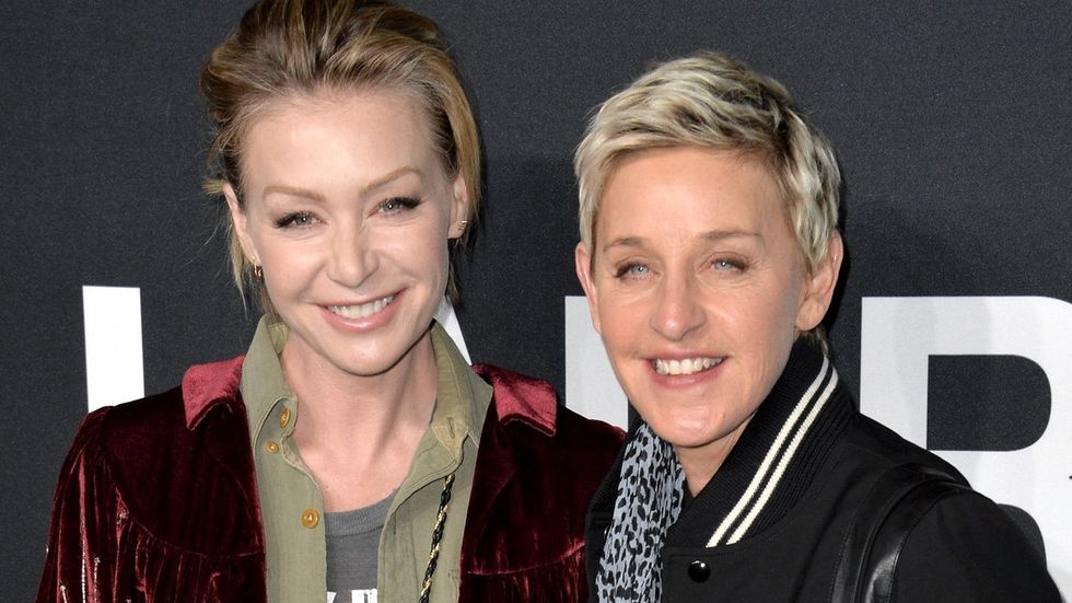 Portia de Rossi and Ellen DeGeneres