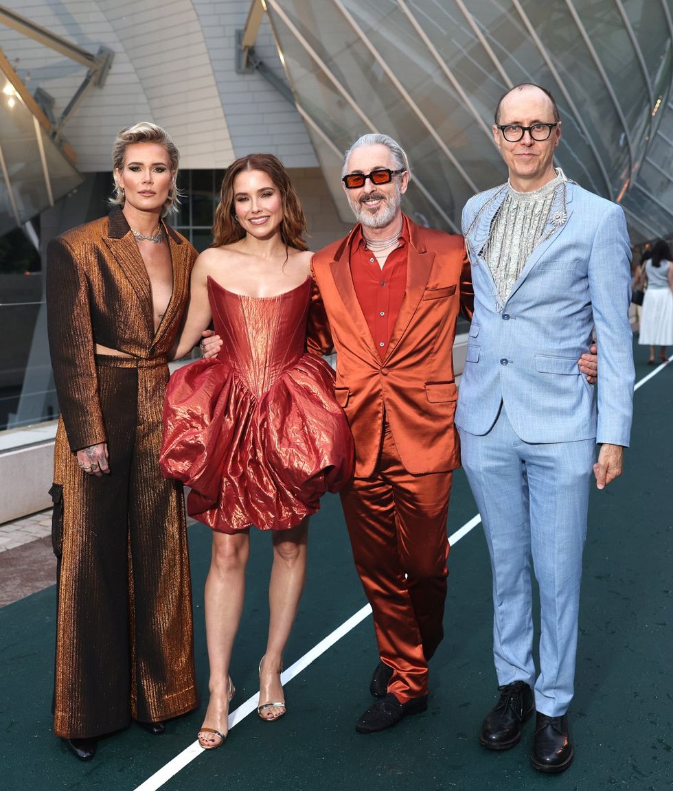 Prelude To The Olympics preparty at Fondation Louis Vuitton Paris France attended by Ashlyn Harris, Sophia Bush, Ala Cumming and Grant Shaffer