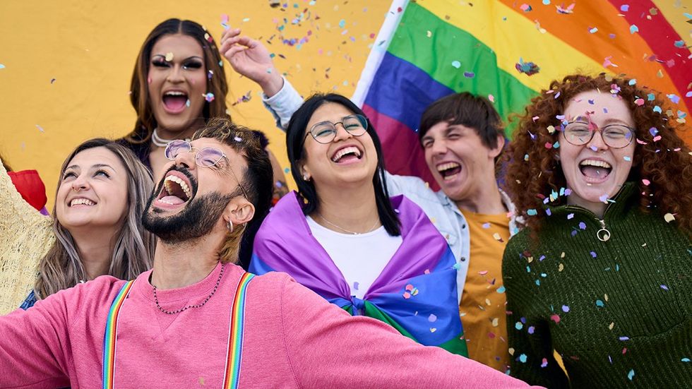 queer folks celebrating pride