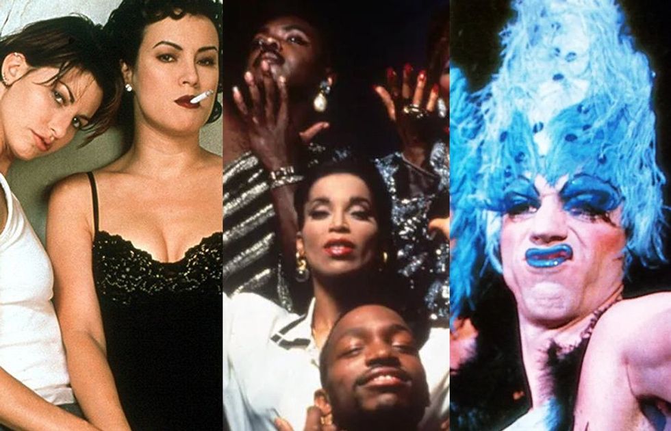 Queer movies Bound Paris is Burning and Priscilla Queen of the Desert