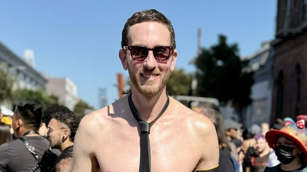 Senator Scott Wiener attends Folsom Street Fair 2024