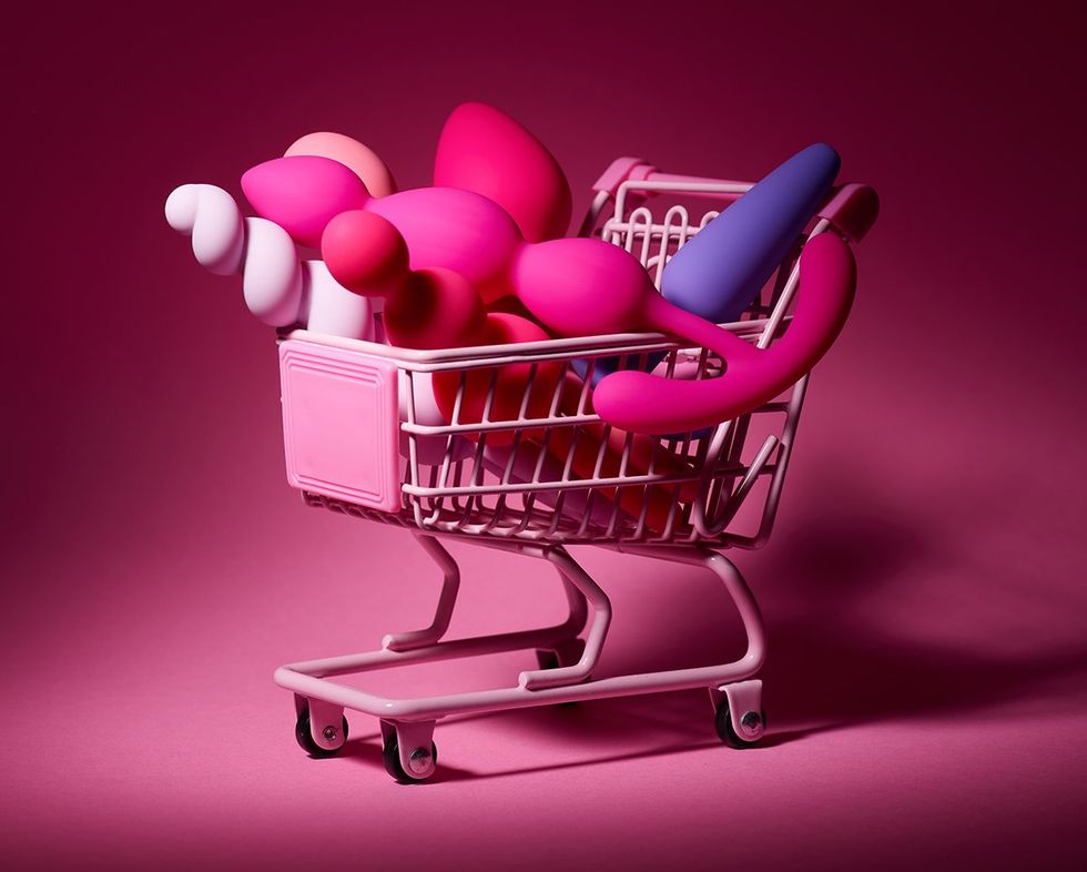 sex toys in a cart