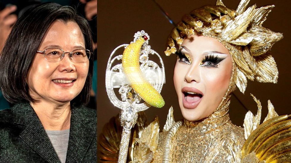Taiwan President Tsai Ing-wen Hosts Nymphia Wind Drag Show
