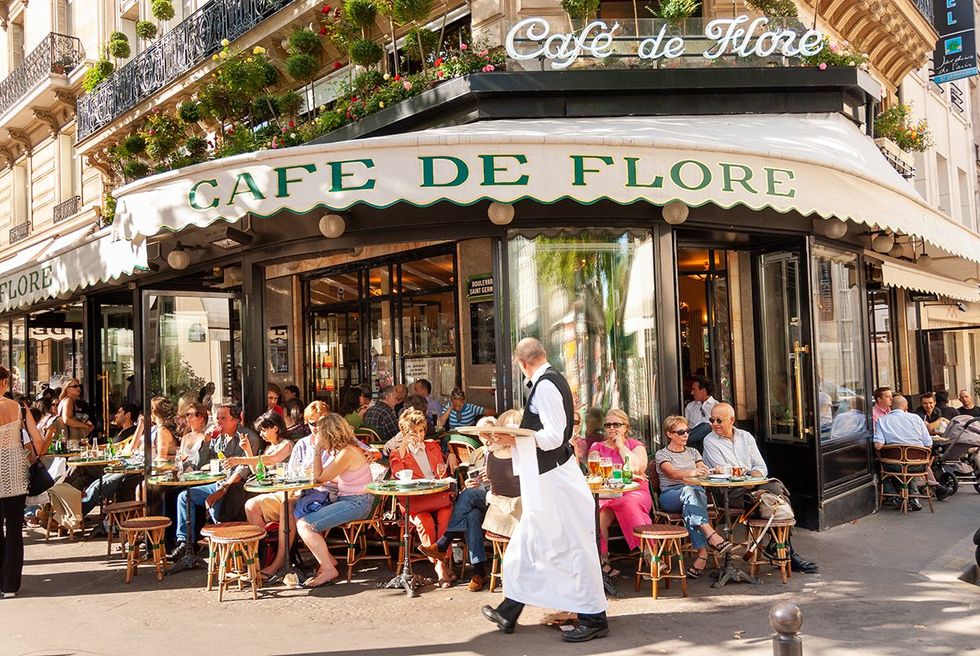 The Cafe de Flore in Saint-Germain-des-Pres, Paris, France