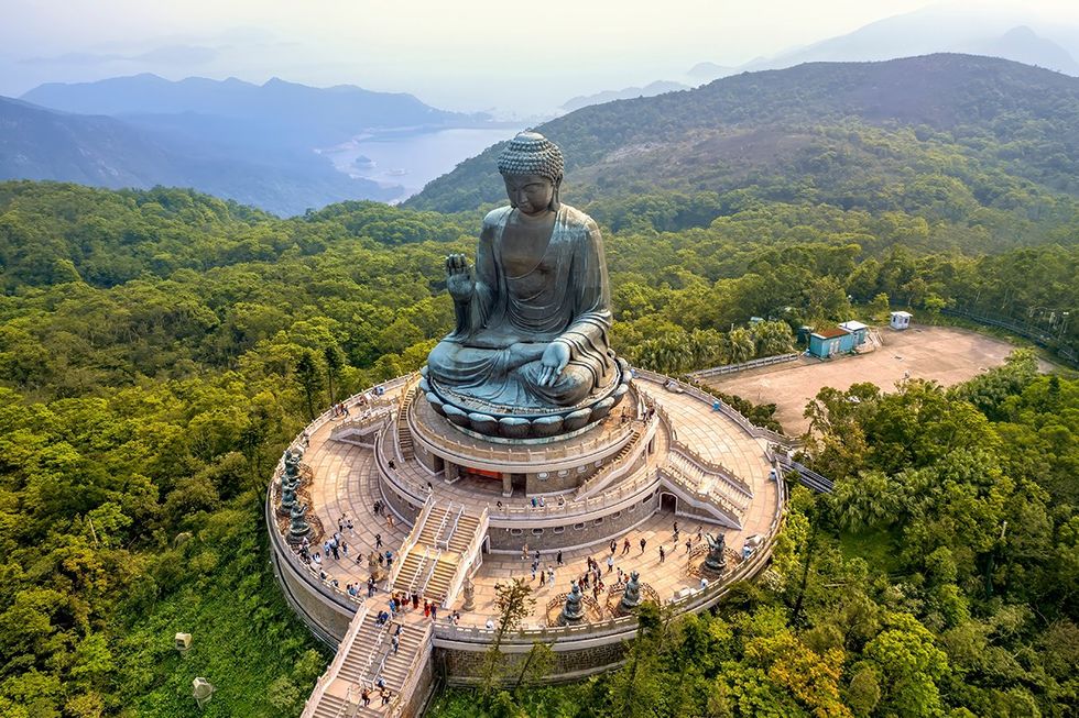 The Tian Tan Buddha outside Hong Kong, China