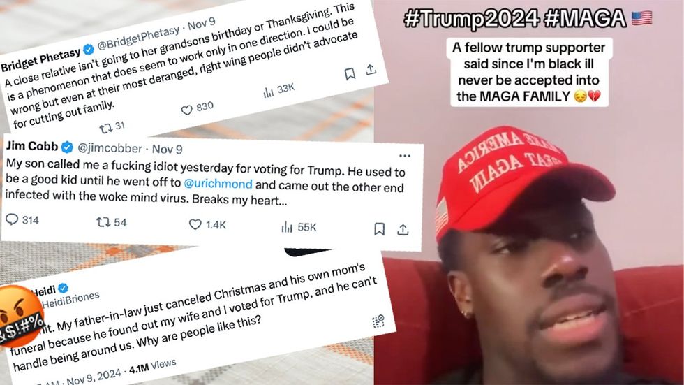 tweets of Trump supporters tiktok sad black guy maga hat 