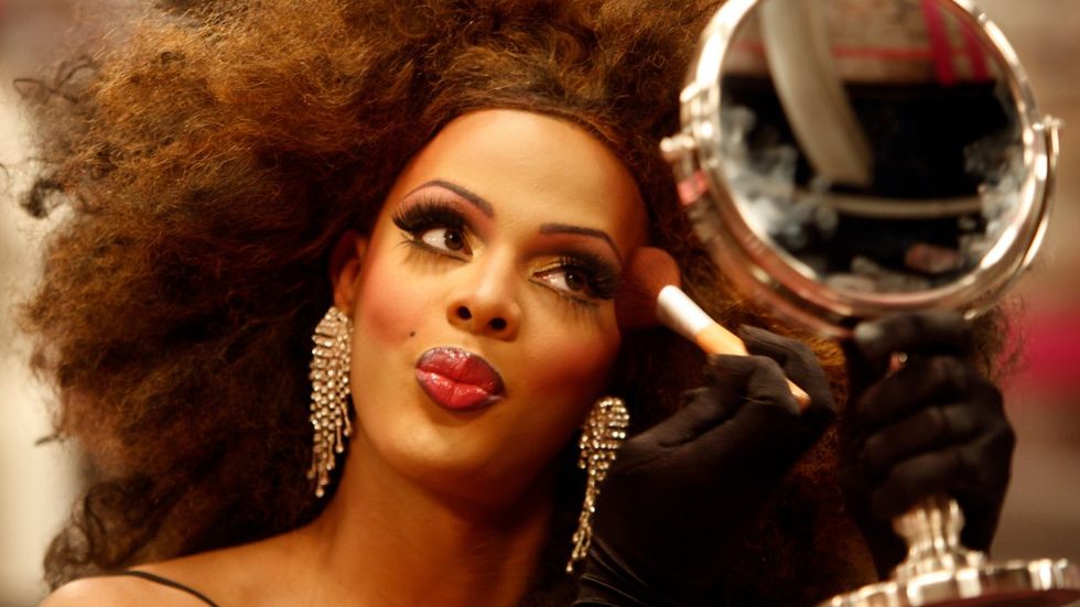 Tyra Sanchez in the RuPaul's Drag Race werk room