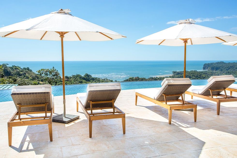 \u200bThe stunning views from the infinity pool at the Hotel Three Sixty in Ojochal, Costa Rica