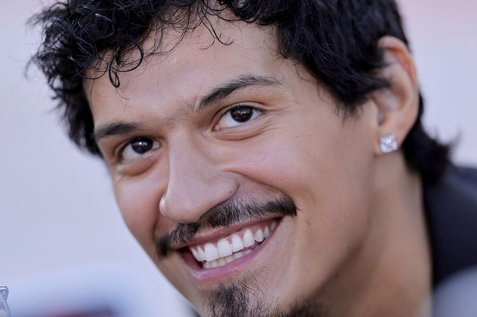 VENICE, ITALY - SEPTEMBER 03: Omar Apollo attends the "Queer" red carpet during the 81st Venice International Film Festival on September 03, 2024 in Venice, Italy. (