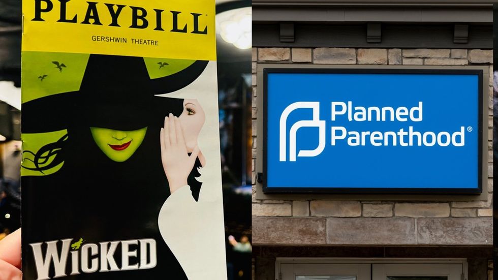 'Wicked' Broadway Playbill; Planned Parenthood building exterior