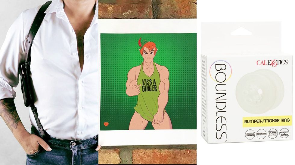 Woody New York Leather Harness, The Werkroom Robin Hood, Calexotics Boundless Stroker, Shop your pride: Dive into LGBTQ+ & ally brands with The Pride Store