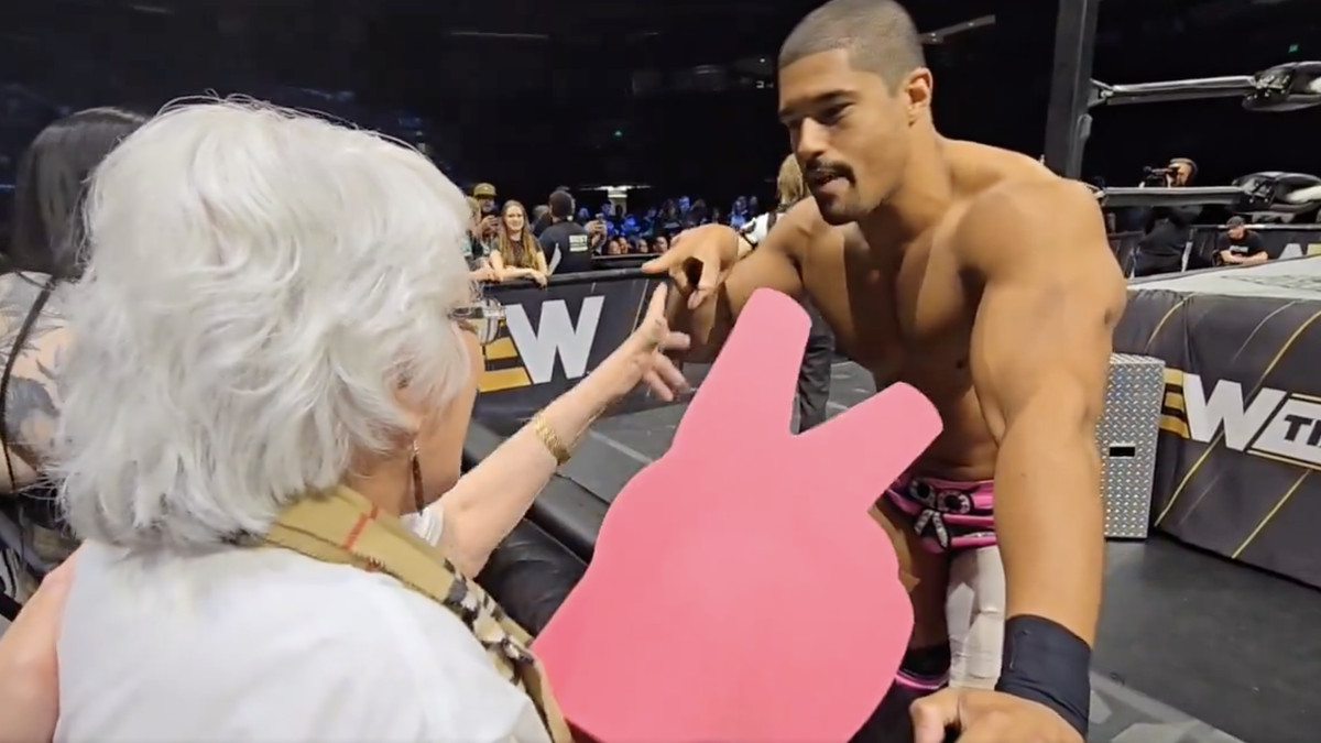 Wrestler Anthony Bowens scissored a granny during a recent match