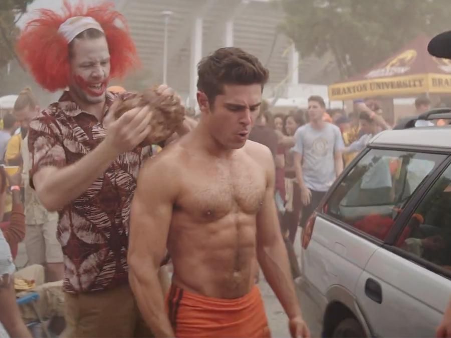 Zac Efron Gets Oiled Up In Smokin Neighbors Clip