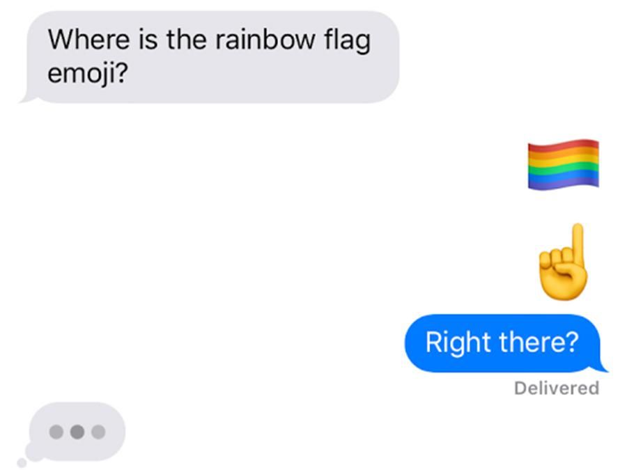 gay flag emoji on a house