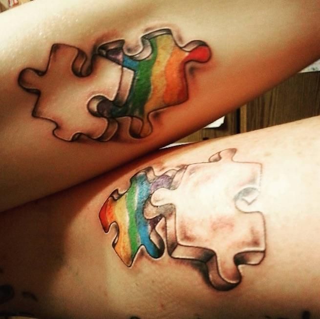 matching tattoos gay pride tattoos